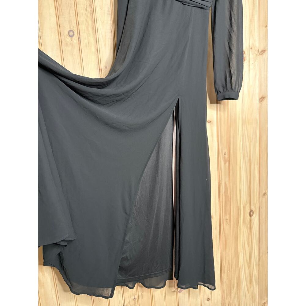 NWT Lulus Love You So Black Long Sleeve Maxi Dress Sz S - Picture 4 of 7
